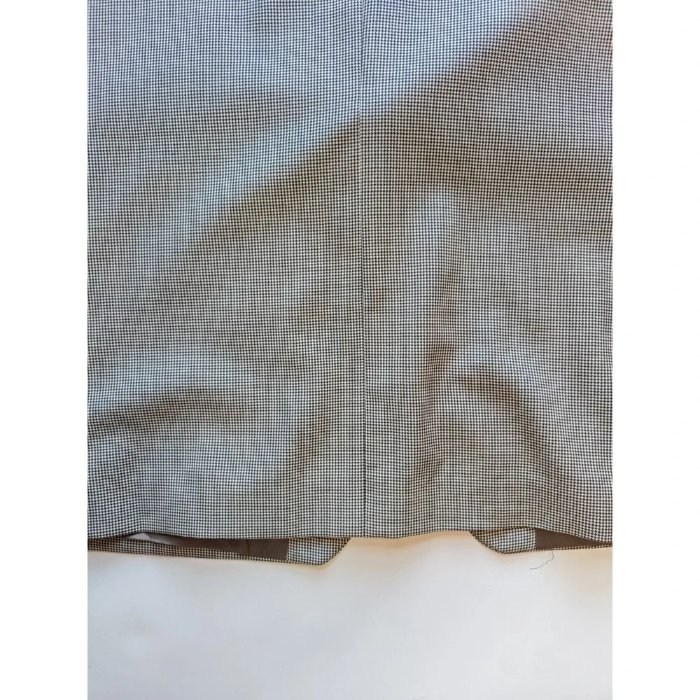 Lauren Ralph Lauren Mens Sport Coat 45L White Black Houndstooth Wool Blazer C801